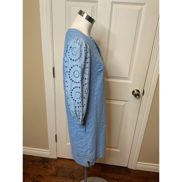 Cartolina Nantucket Blue Floral Eyelet Embroidered Isabella Dress Size S NWT! - Picture 2 of 5